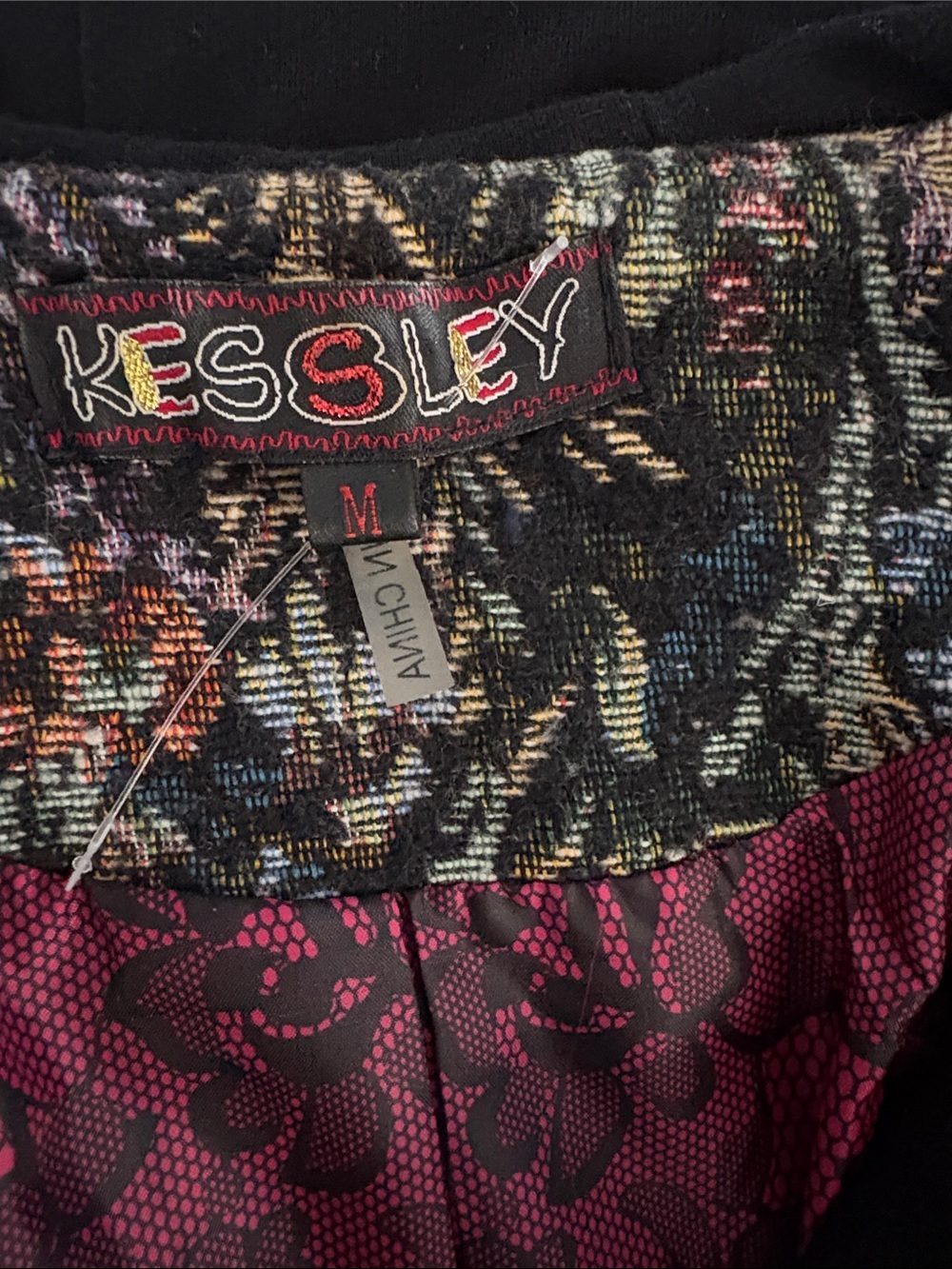 KESSLEY Patchwork Embroidered Hooded Jacket – Size M - Picture 14 of 16